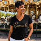 Carrousels Script V-Neck Tee