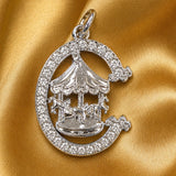 Silver Carrousels Logo Charm