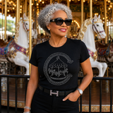 Carrousels Logo Tee - Clear Rhinestone