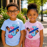Jack and Jill Interlocking J Logo Tee - Toddler