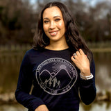 Jack and Jill Clear Rhinestone Logo Long Sleeve Tee