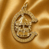Gold Carrousels Logo Charm