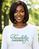 Links Friendship Rhinestone Long Sleeve Tee