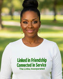 Links Linked in Friendship Connected in Service Long Sleeve Tee