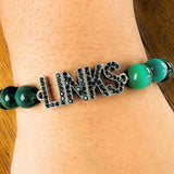 Links Block Letter Bracelets