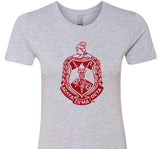 Delta Sigma Theta Red Glitter Crest Tee