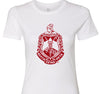 Delta Sigma Theta Red Glitter Crest Tee