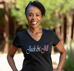Jack and Jill V-Neck Short Sleeve Tee