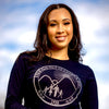 Jack and Jill Clear Rhinestone Logo Long Sleeve Tee