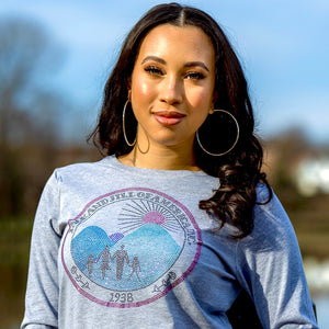 Jack and Jill Color Rhinestone Logo Long Sleeve Tee